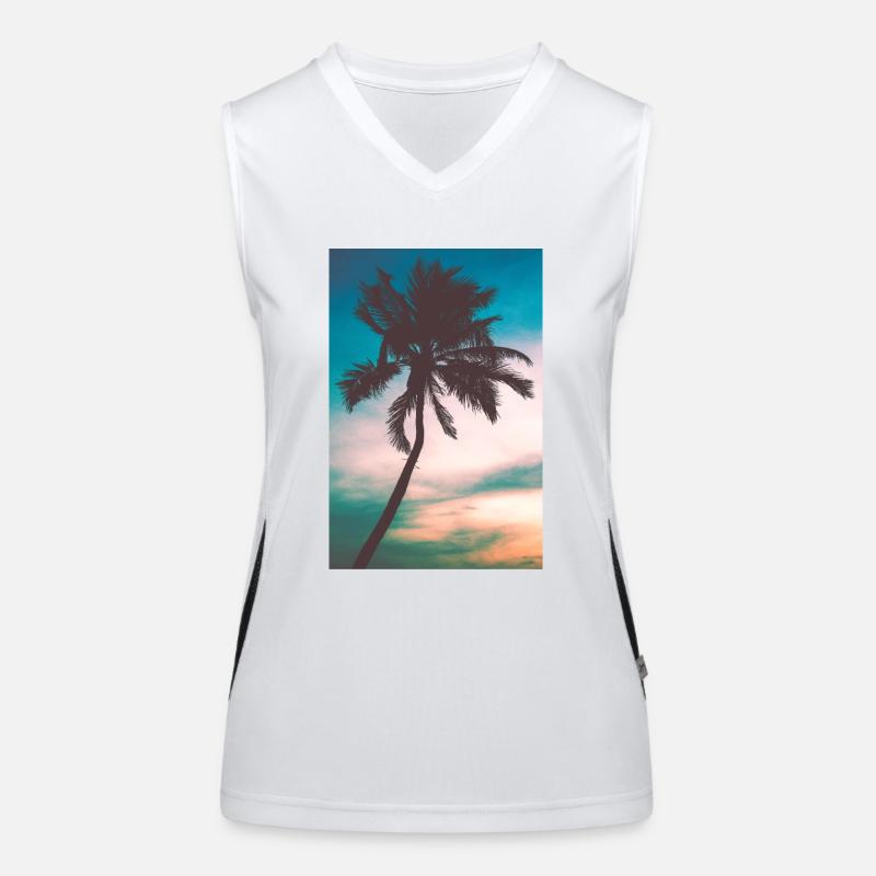 Palm tree Women's Functional Contrast Tank Top