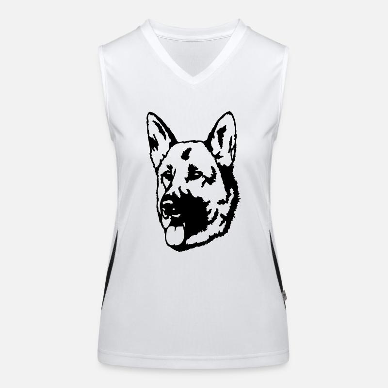 Schäferhund Funktionelles Kontrast-Tank Top für Frauen
