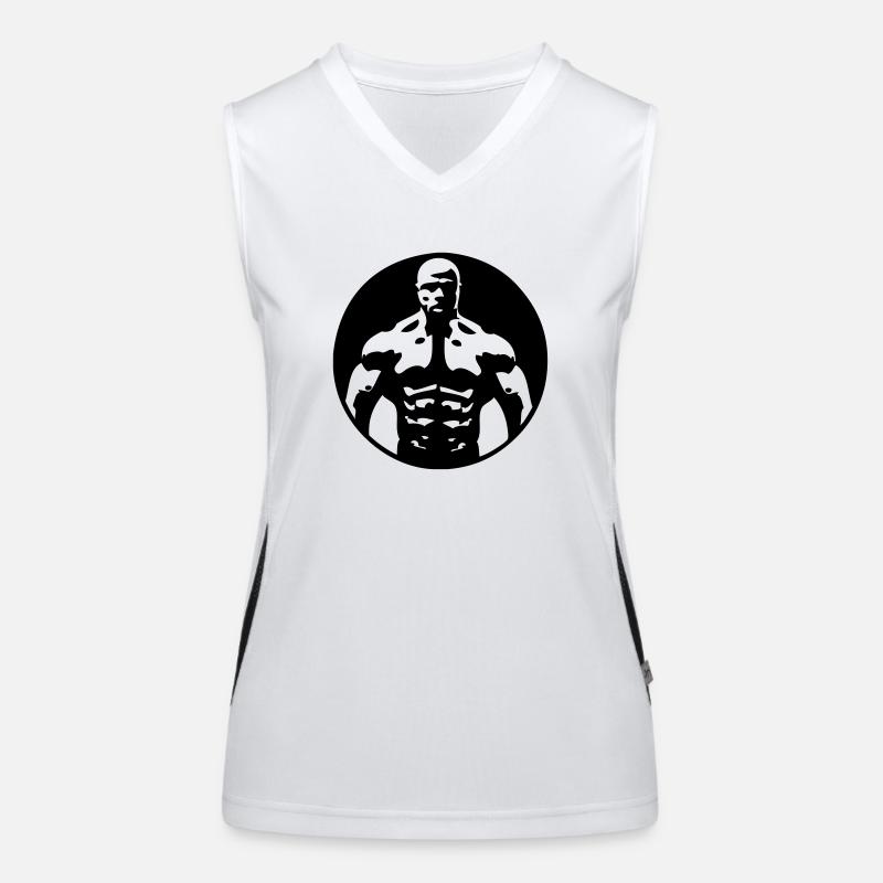 Bodybuilding Squad Logo Débardeur respirant contrasté Femme