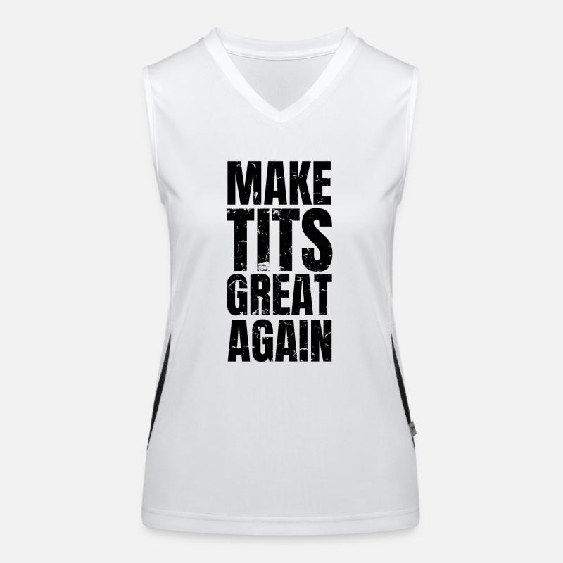 Make Tits Great Again vintage Funktionelles Kontrast-Tank Top für Frauen