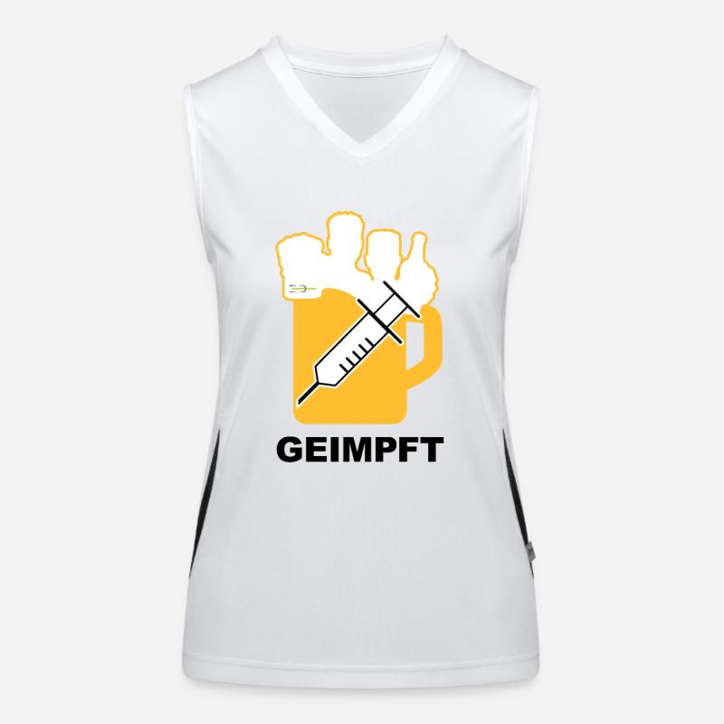 Bier Liga Logo Geimpft 1 Funktionelles Kontrast-Tank Top für Frauen