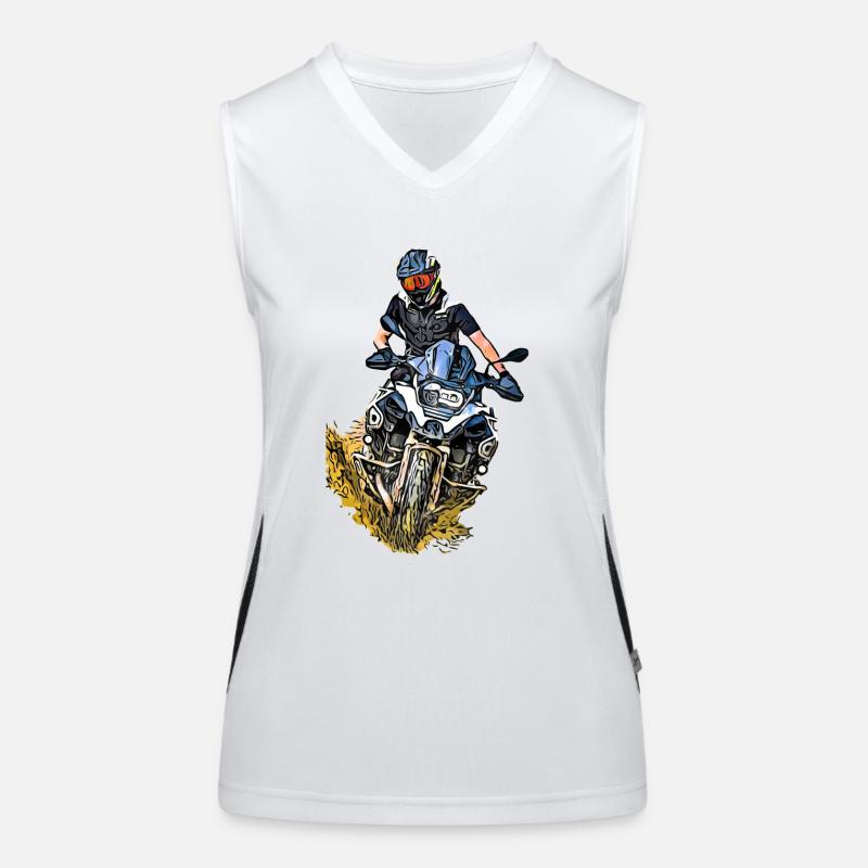 Affiche Motocross Débardeur respirant contrasté Femme