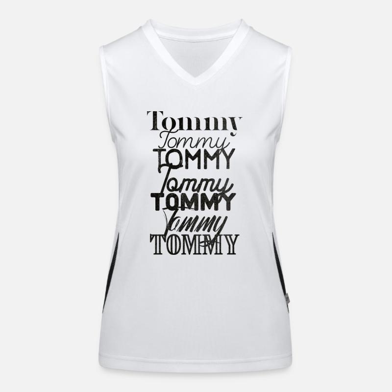 Tommy - Women's Functional Contrast Tank Top - white/black
