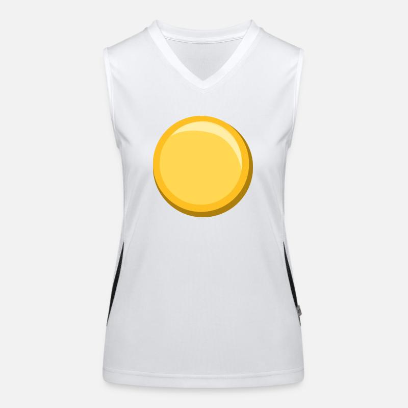 Bouton d’icône de modèle de modèle d’autocollant doré Débardeur respirant contrasté Femme