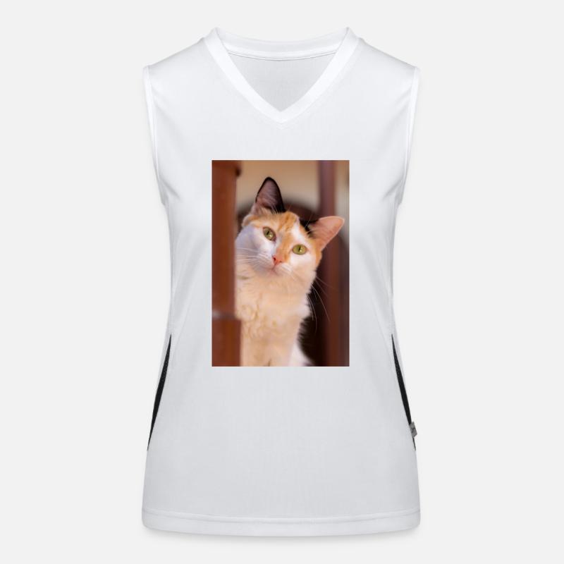 Die Katze Funktionelles Kontrast-Tank Top für Frauen