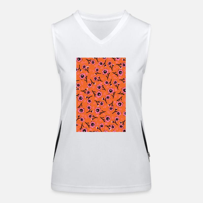 Fleurs roses mignonnesPattern Débardeur respirant contrasté Femme