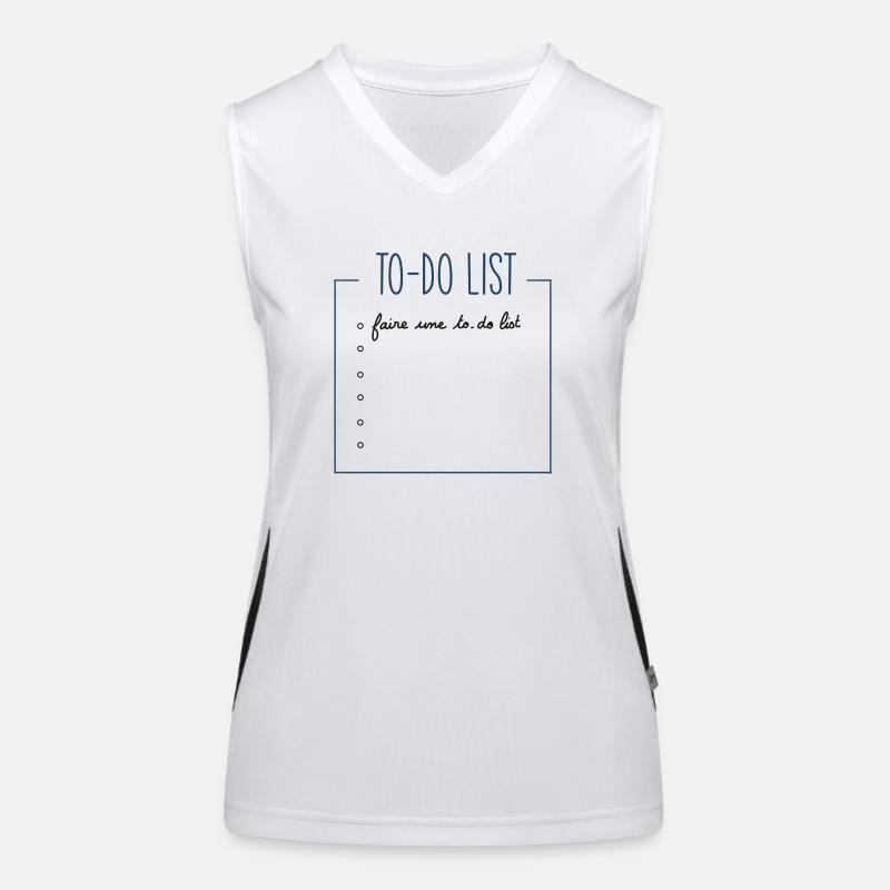To-do list - Women's Functional Contrast Tank Top - white/black