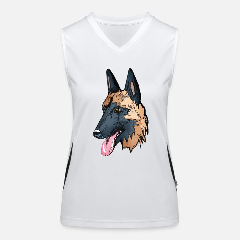 Malinois dog Women's Functional Contrast Tank Top