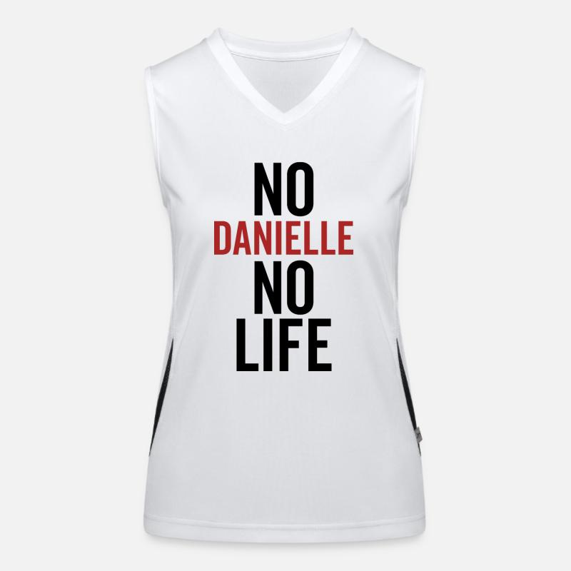 Keine Danielle Kein Leben Funktionelles Kontrast-Tank Top für Frauen