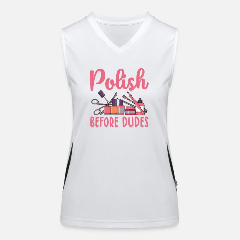 Paint fingernails Women's Functional Contrast Tank Top