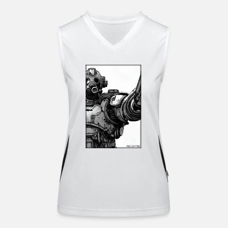Kampfbot Robot Super Soldat Machine Guerrier Débardeur respirant contrasté Femme