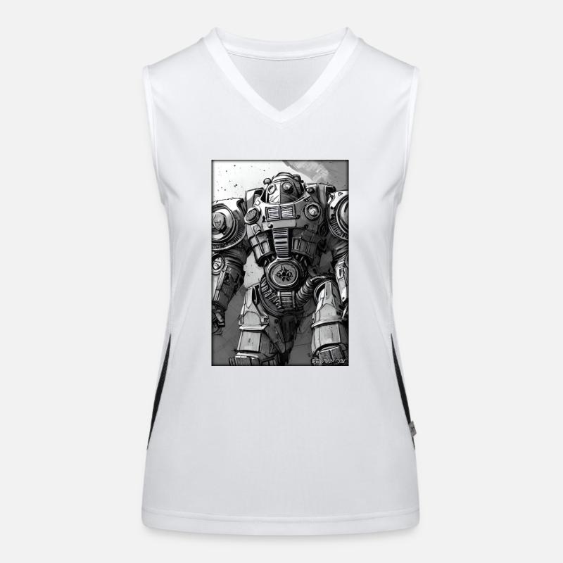 Kampfbot Robot Super Soldier Machine Warrior Women's Functional Contrast Tank Top