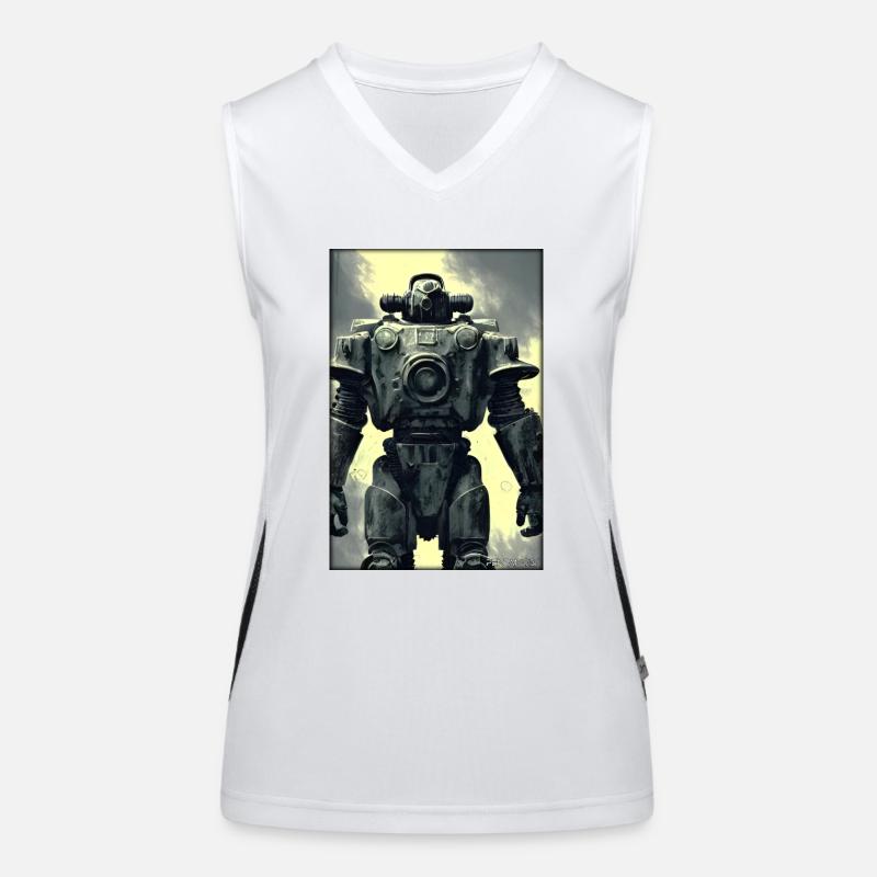 Kampfbot Robot Super Soldier Machine Warrior Women's Functional Contrast Tank Top