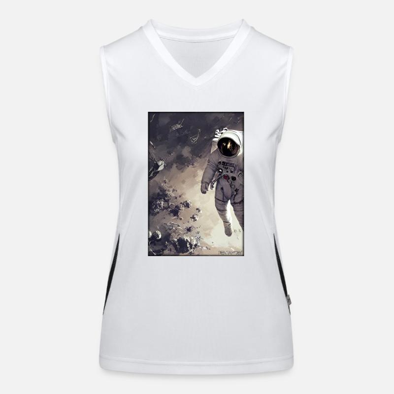 Astronaut Future Sci-Fi Technology Women's Functional Contrast Tank Top