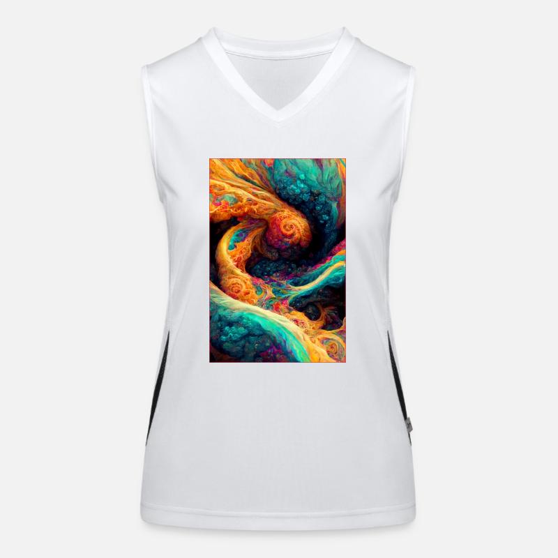 Psychedelic Abstrakt Funktionelles Kontrast-Tank Top für Frauen