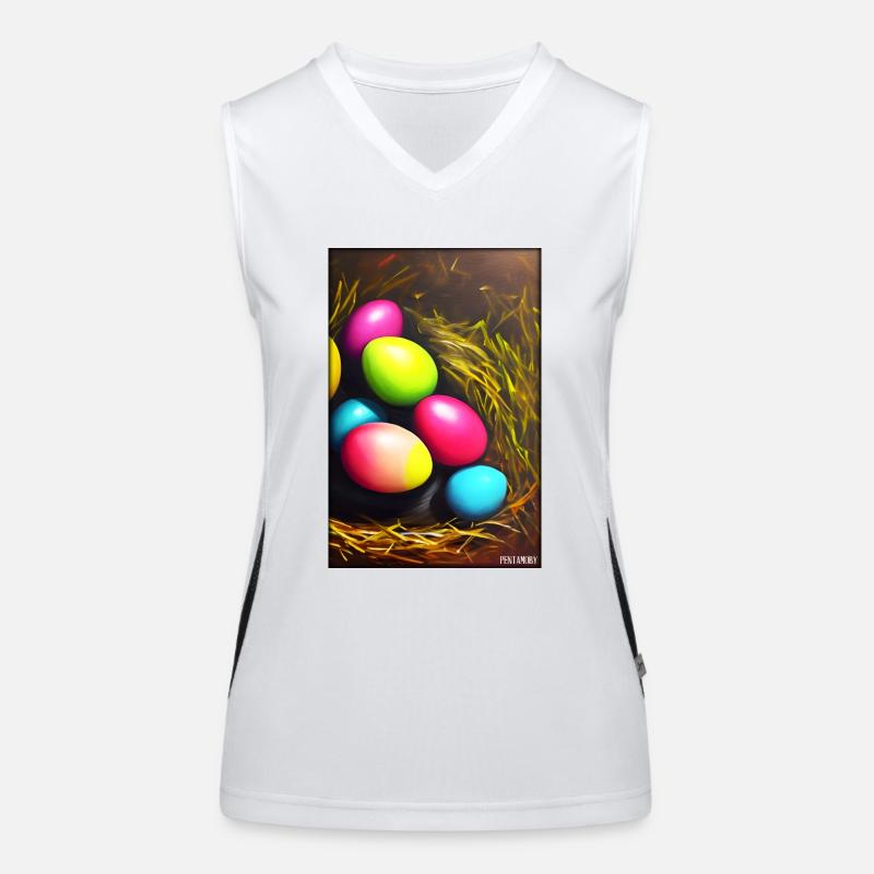 Easter Egg Easter Colorful Eggs Holiday Women's Functional Contrast Tank Top