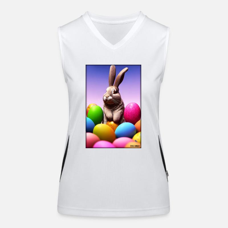 Rabbit Easter Easter Pet Easter Holiday Women's Functional Contrast Tank Top