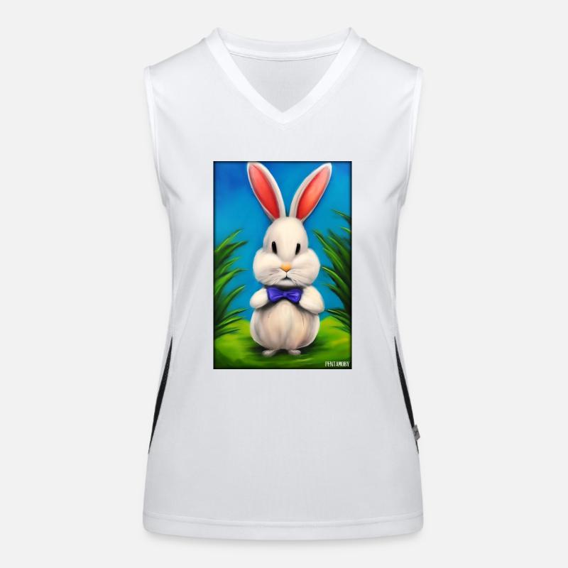 Rabbit Easter Easter Pet Easter Holiday Women's Functional Contrast Tank Top