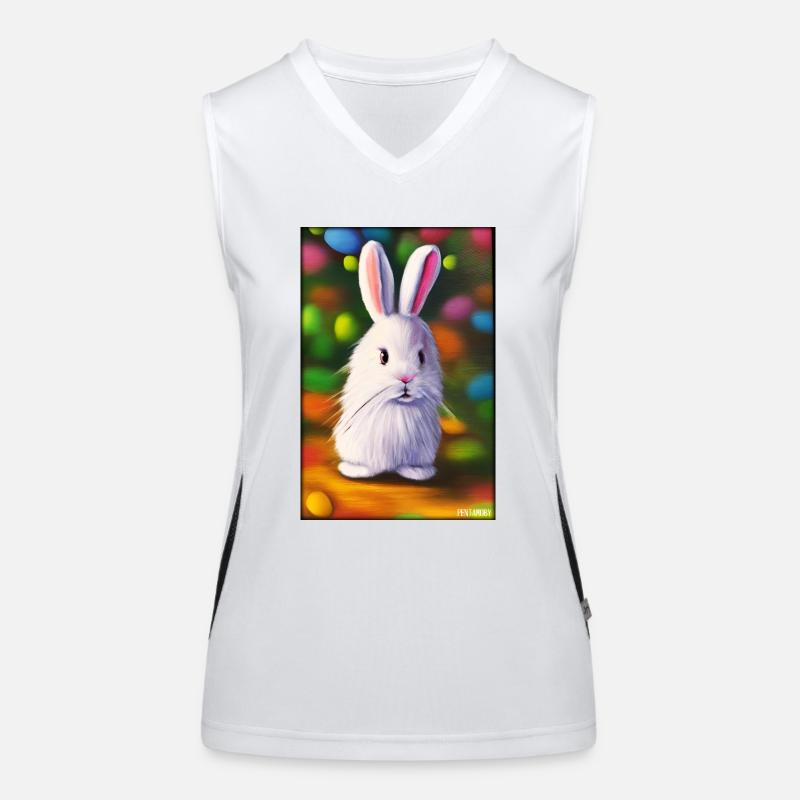 Rabbit Easter Easter Pet Easter Holiday Women's Functional Contrast Tank Top