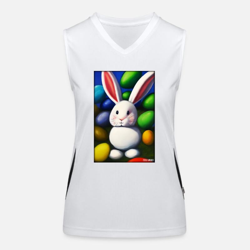 Rabbit Easter Easter Pet Easter Holiday Women's Functional Contrast Tank Top