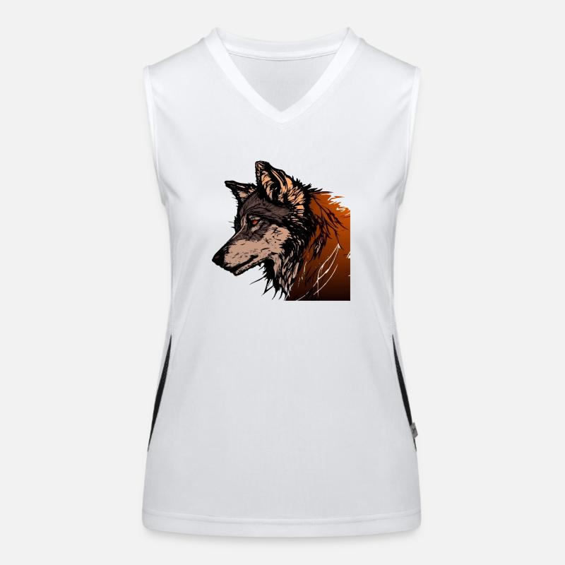 Der Wolf Funktionelles Kontrast-Tank Top für Frauen