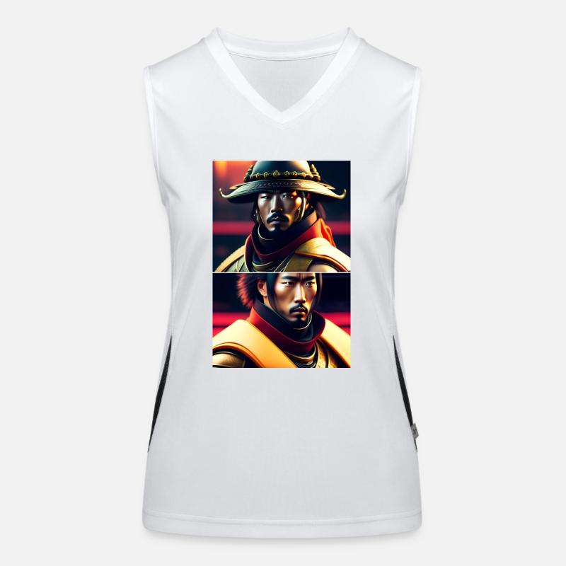 Futuristic Samurai Women's Functional Contrast Tank Top