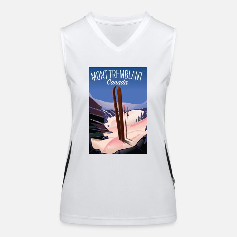 Mont Tremblant Kanada Ski Funktionelles Kontrast-Tank Top für Frauen