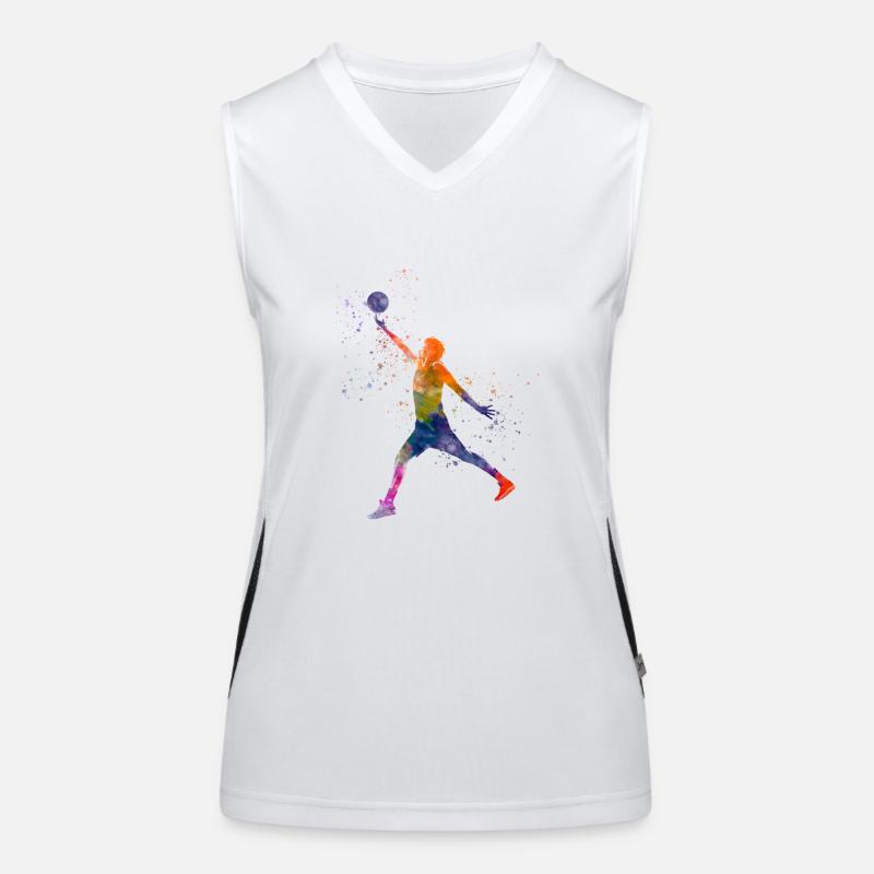 Basketteur Débardeur respirant contrasté Femme