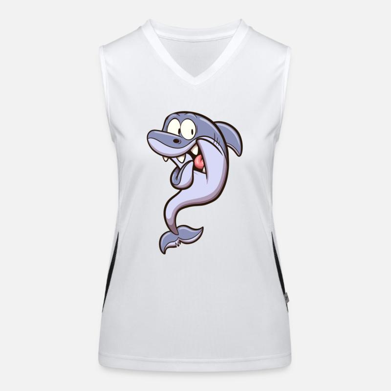 Requin effrayé Débardeur respirant contrasté Femme