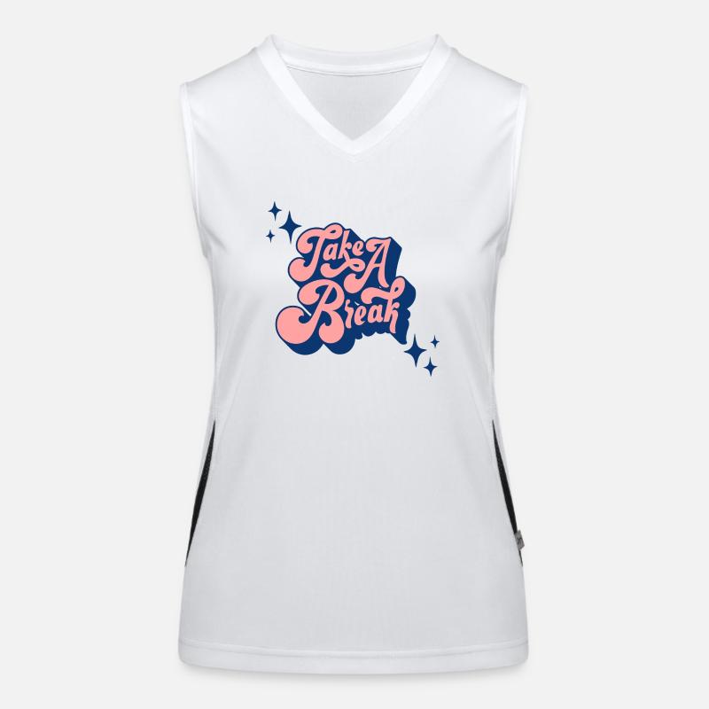 TAKE A BREAK Funktionelles Kontrast-Tank Top für Frauen