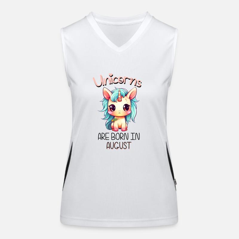 Unicorns are born in August Women's Functional Contrast Tank Top