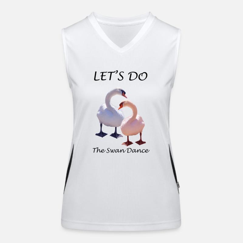 Schwan Funktionelles Kontrast-Tank Top für Frauen