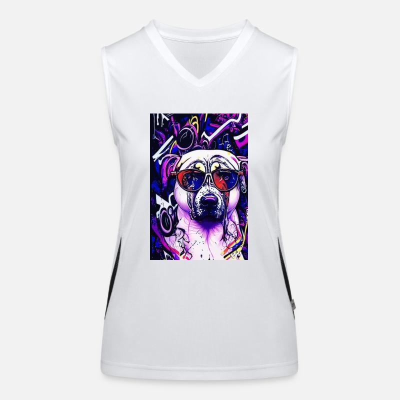 Modern Pop-Art Mops Pug Life Funktionelles Kontrast-Tank Top für Frauen