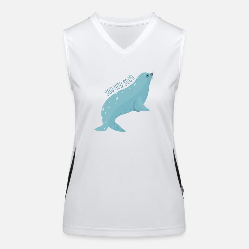 Meerestiere Funktionelles Kontrast-Tank Top für Frauen