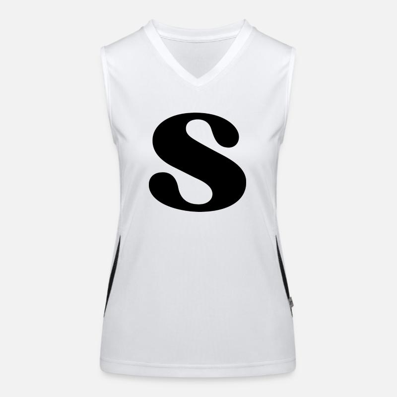 Buchstabe s Funktionelles Kontrast-Tank Top für Frauen