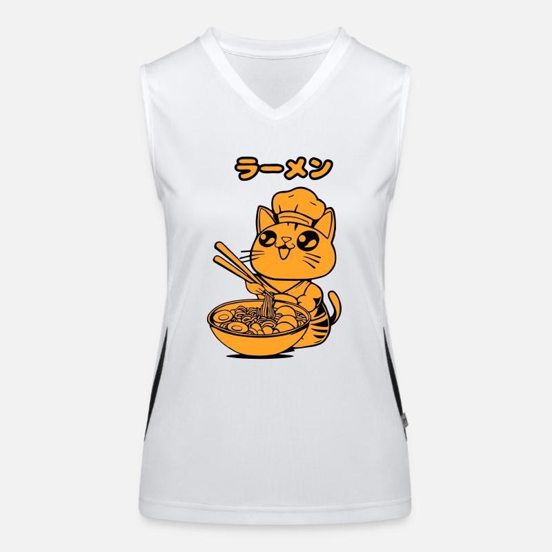 Manga Katze Ramen Funktionelles Kontrast-Tank Top für Frauen