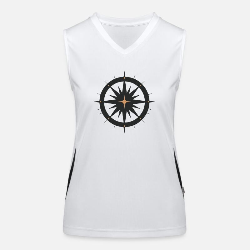 Compass Rose: Navigate Women's Functional Contrast Tank Top