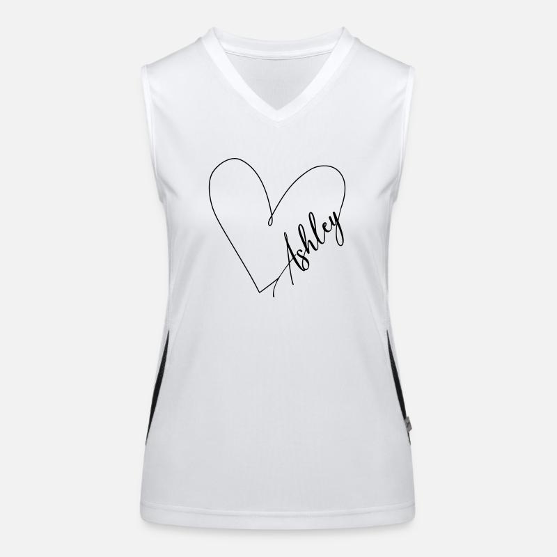 Ashley Name Herzlinie Funktionelles Kontrast-Tank Top für Frauen