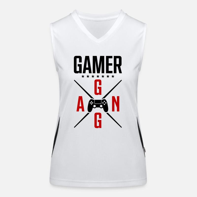 gamer spiel controller team Funktionelles Kontrast-Tank Top für Frauen