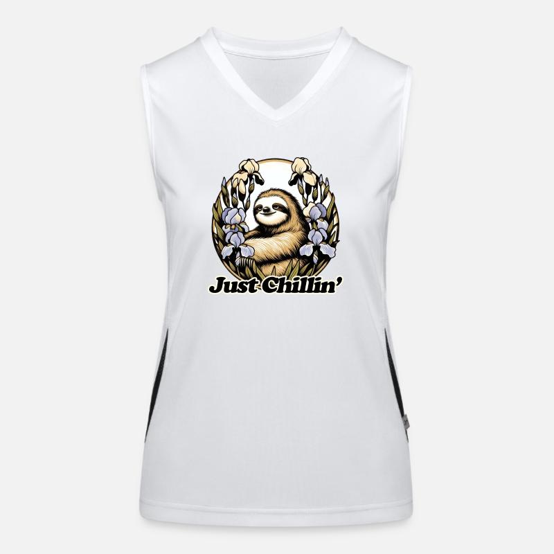 Just Chillin Sloth Women's Functional Contrast Tank Top