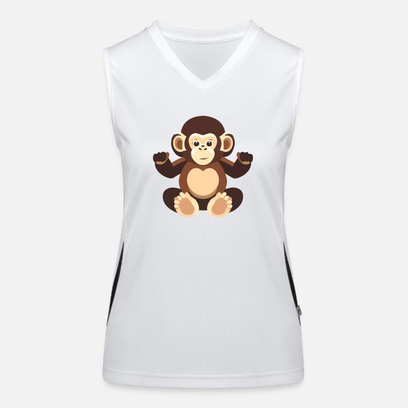 Singe Bébé Mignon Gorille Fourrure Marron Orang-outang Débardeur respirant contrasté Femme