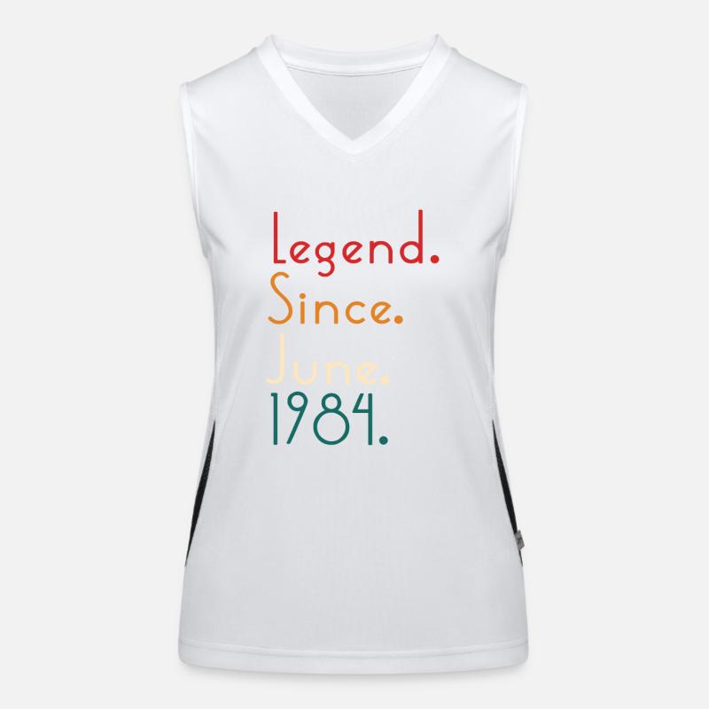 Legende seit Juni 1984 Funktionelles Kontrast-Tank Top für Frauen