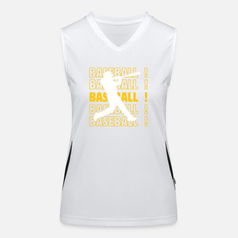 Baseball Baseball Baseball Funktionelles Kontrast-Tank Top für Frauen