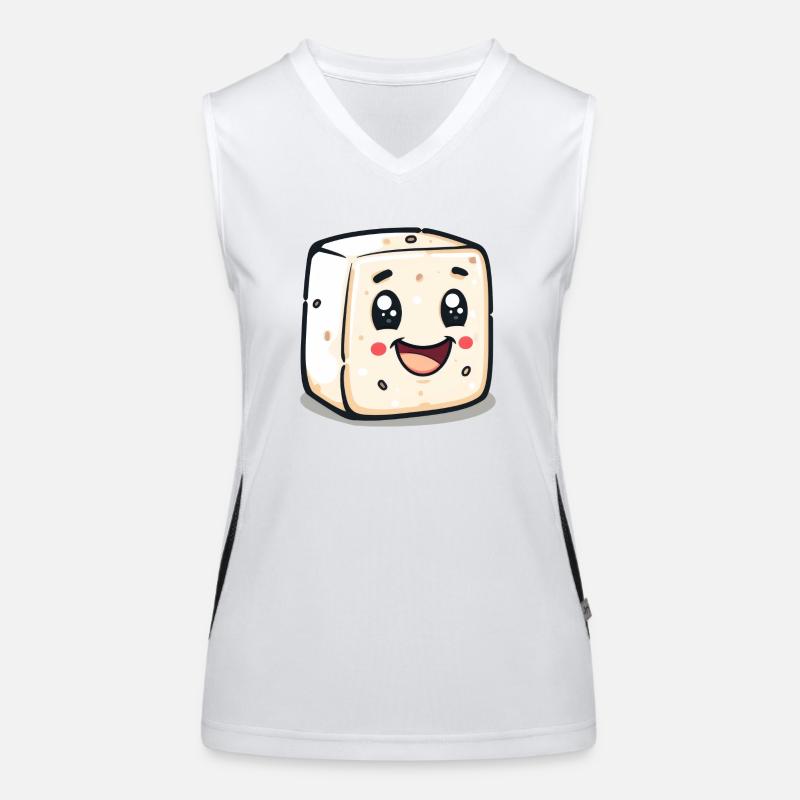 Süßer Marshmallow Comic Funktionelles Kontrast-Tank Top für Frauen