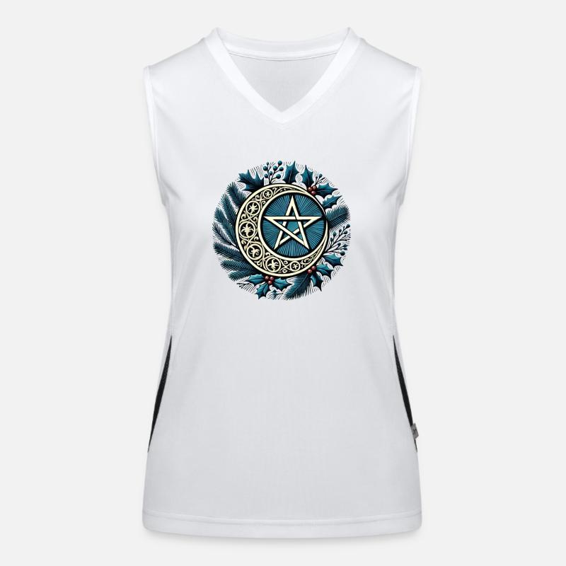 Yule Pentacle Women's Functional Contrast Tank Top