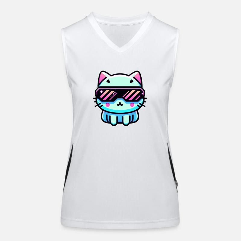 Cyber chat Débardeur respirant contrasté Femme