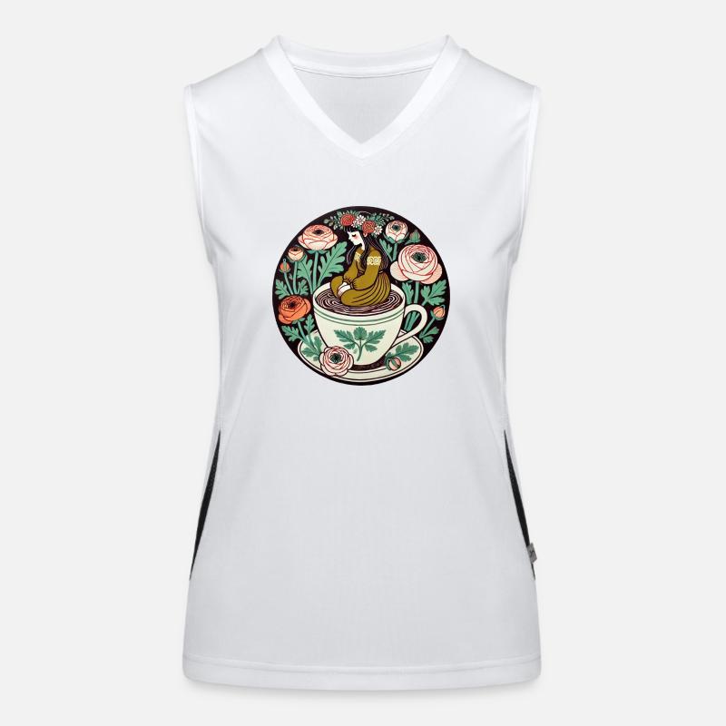 Tea Time Mädchen Funktionelles Kontrast-Tank Top für Frauen