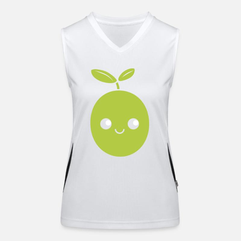 Olive Débardeur respirant contrasté Femme
