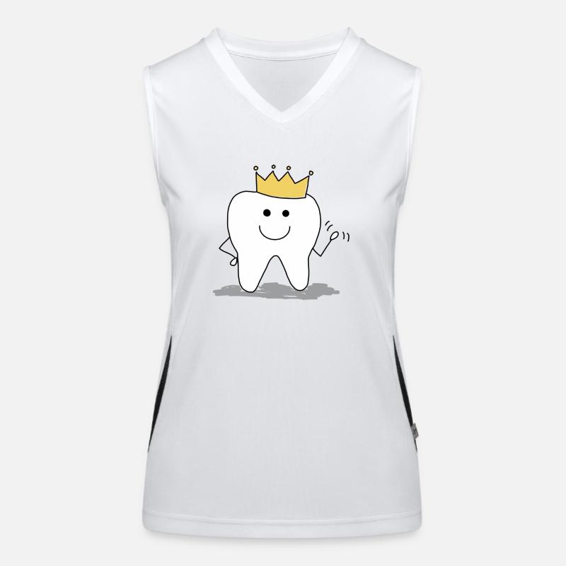 Fröhlicher Zahn Funktionelles Kontrast-Tank Top für Frauen
