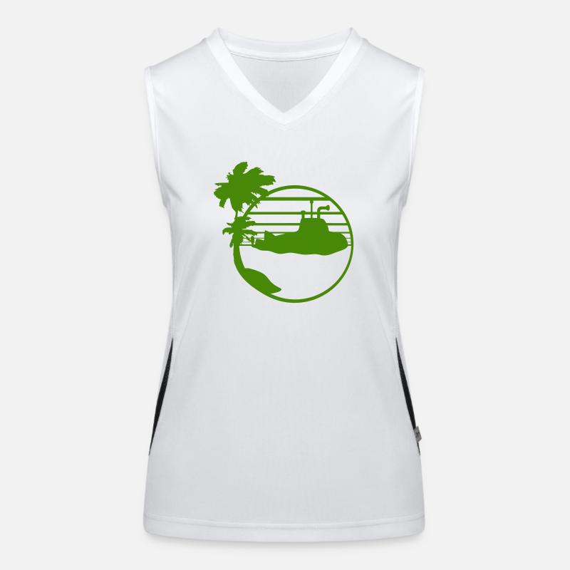U-Boot Taucht Unterwasser Unterseeboot Wasser Boot Funktionelles Kontrast-Tank Top für Frauen